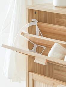 SoBuy FSR159-N, 3 Flip-Drawers Shoe Cabinet Shoe Rack Shoe Storage Cupboard Organizer, W60 X D24 X H118cm - Brown - View 7