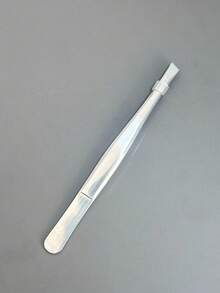 1支装专业不锈钢眉镊，脱毛钳，内生毛镊，斜口眉镊，胡须脱毛夹，睫毛辅助工具，价格实惠，圣诞礼物，化妆品，化妆工具，便宜好物，礼品，女士礼品，圣诞礼物 - 銀色 - 查看 7