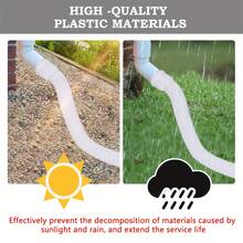 Heavy Duty Adjustable Downspout - Height Adjustable, Leak-Proof Plastic Outdoor Drainage Pipe, Smooth Curved Design For Easy Installation On Eaves, Downspouts, Roof Drainage Systems - Suitable For Residential And Commercial Use - Black - View 4