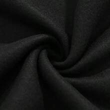 Sudadera casual para mujer con capucha, manga larga, holgada, estampado de lazo, primavera otoño, uso diario - Negro - Ver 5