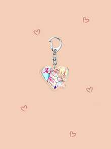 1 buc drăguț inimă în formă de extraterestru scenă acrilic breloc Rock Band Series & Ivan Till personaj de desene animate stil temă geantă farmec, rucsac ornament, accesorii auto drăguț Goth Y2K