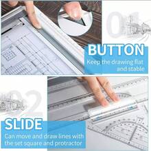 Tableta De Dibujo Portátil Multifuncional A3, Mesa De Dibujo - transparente - Ver 4