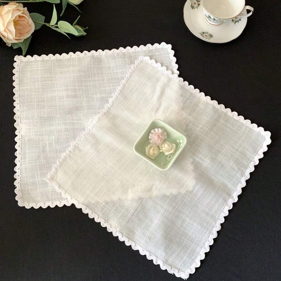 1条/6条/10条装竹编结餐巾，可水洗夏季餐巾，适用于婚礼、派对、婴儿生日、餐桌装饰 - 彩色 - 查看 1