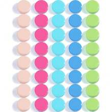 Fridge Magnets, 40 Pack Strong Refrigerator Magnets - Heavy Duty Small Round Magnets For Whiteboard Office Home, Cute Mini Magnet With 5 Colors For Locker Classroom Organization,M-40PCS - M-40PCS - View 2