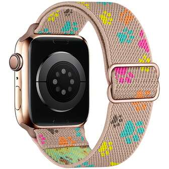 适用于 Series 10/9/8/7（46mm/45mm/42mm/41mm）、Ultra 2（49mm）、Series 6/5/4/SE（44mm/40mm）、Series 3/2/1（38mm）的弹力尼龙表带，男女通用，弹性单圈表带