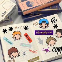 20 Pcs CORTICS Kpop Stickers – MARTI JUHOON JAMES KEONHO SEONGHYEON –Album Card, Collage, Combination Of Waterproof Stickers, Decorative Ipad Collage, Star Peripherals, Notebook Stickers, Mobile Phone Case Support Materials,Popular Group Support Sticker, Collection Sticker,New Collection Greeting Sticker, Sticker Display Collection, Music Peripheral, Box Decoration Sticker ﻿ - Multicolor - View 2
