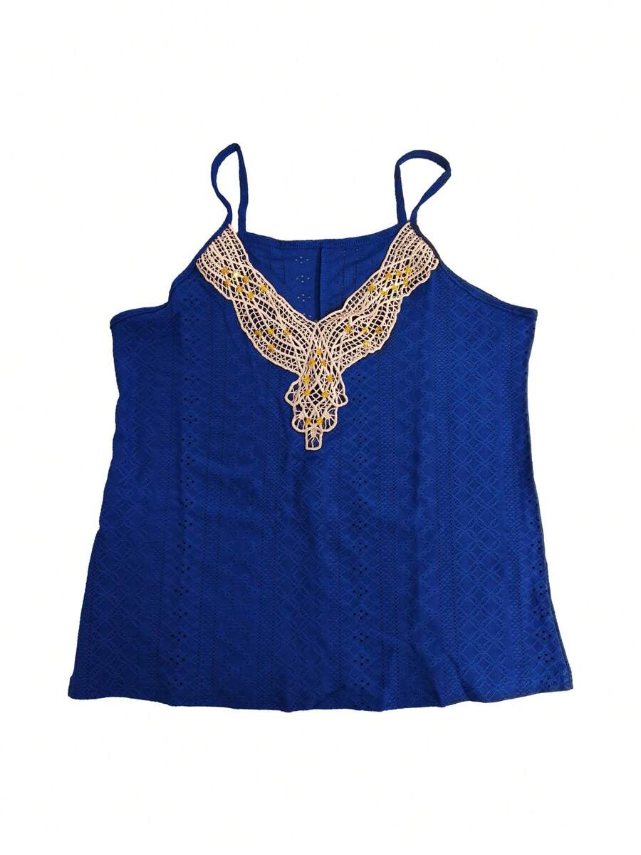 Women's Sequins Beaded Decorative Camisole Tank Top