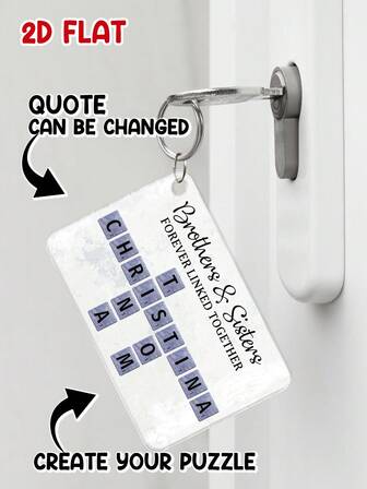 Catygift Puzzle de mots croisés personnalisé pour la famille, cadeau de Noël personnalisé pour les parents, décoration d'intérieur, souvenir unique avec les noms