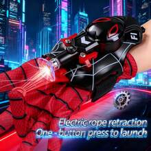 3 Meters Range Powerful Suction Cup Automatic Retractable Spider Web Launcher Glove - Rechargeable Electric Spider Glove With USB Cable & Screwdriver, Wrist-Mounted Superhero Roleplay Toy For Halloween, Anime Expo, Costume Party & Cosplay - Multicolor - View 3