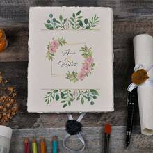 25张 | 300克冷压水彩纸 | 手工棉布毛边 | 适用于素描、绘画等 - 白色 - 查看 5