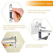 8-Set Adhesive Screws Wall Mount Hanging Nails No-Trace No Drilling Stick-On Sticky Screw With 3 Different Size Screw For Bathroom Kitchen Storage Room Tile Wall Shower Room,Transparency - Tính minh bạch - Xem 4