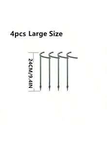 4 件/8 件塑料半圆形棚架，适用于盆栽植物、花园花卉支架