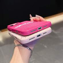 This Is A Single-Pack Of Spider Web Pattern Phone Cases, Featuring A Simple And Stylish Design. It Is Compatible With IPhone 11/12/13/14/15/17/Air/Pro/Plus/Pro Max And Is Suitable As A Gift For Friends Or For Special Occasions Such As Valentine's Day. - 玫紅色 - 查看 4