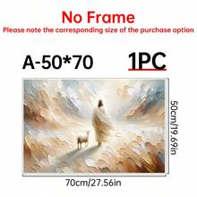 1幅宗教艺术海报，家居装饰，上帝离开99，上帝与迷途的羔羊，非常适合装饰客厅、卧室和家庭办公室。帆布壁画，房间海报，家居装饰，房间布置，室内装饰。可选画框 - 1個 - 查看 16