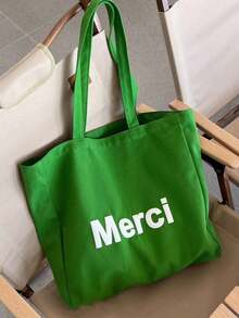 Girls' Pink Large Capacity Multi-Function Cute Student Canvas Shoulder Bag, Exclusive Summer Creative Design - Green - View 6