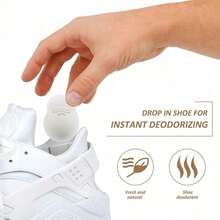Eliminador de Olores, Ambientador, Absorbente de Olores, Removedor de Aromas para Zapatos, Bolsas de Gimnasio, Tacos de Fútbol, Armarios, Área de Mascotas, Reutilizable - Desodorante para Zapatos - Blanco - Ver 6