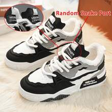 1双男士雪地靴，保暖休闲户外徒步鞋，保暖内衬，PVC鞋底，系带设计，圆头实心鞋头，适合秋冬季日常穿着、徒步旅行、寒冷天气、户外活动，柔软舒适的厚底运动鞋 - 黑色 - 查看 7