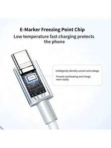 anker A875 Anti-Bend Fast Charging Data Cable: Reinforced Interface To Prevent Breakage; Intelligent Current Adjustment To Protect Devices; Thickened TPE Material For Bending Resistance And Durability.