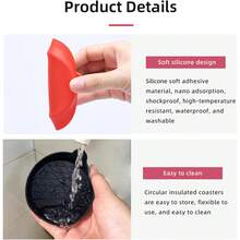 Almohadillas para portavasos de coche, insertos de silicona para portavasos, portavasos antideslizantes universales, interior de coche, juegos de interior para hombres y mujeres, 4 piezas en negro, adecuados para artículos pequeños prácticos para la limpieza del coche