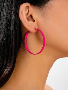 2件套 时尚彩色喷漆简约风格耳环，适合女性佩戴，可用于音乐节、派对和日常佩戴 - 彩色耳環 - 查看 2