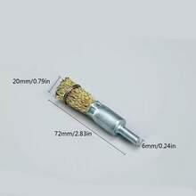 1pc Rotary Tool Brass Wire Brush Set, Flat Brush, Bowl Brush, End Brush, Polishing Tool - Multicolor - View 15