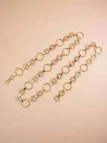 Punk Style Metal Ring Body Chain, Vintage Decor For Dresses And Waist Belts