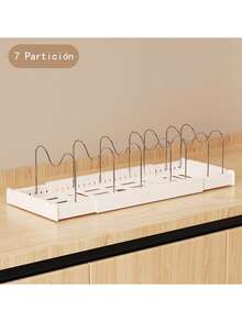 Organizador expandible para ollas y sartenes, Soporte Organizador Ajustable Para Ollas, Moldes De Pasteles, organizador para gabinetes de cocina,Tablas De Cortar, Alfombrillas - Blanco - Ver 5