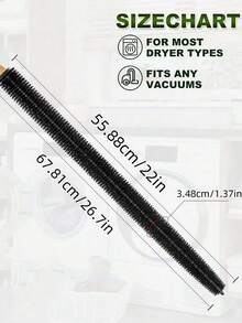1 pieza de cepillo de limpieza de conducto de lavadora y secadora con un mango flexible largo y cerdas en espiral - Recolecta el polvo, elimina los residuos de detergente, previene los , mantiene la eficiencia del equipo, herramienta de limpieza de lavadora, ordena la trampa de pelusa, diseño de mango ergonómico, estructura de mango resistente
