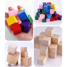 30 Pack 2 Inches Unfinished Wooden Cubes Wooden Blocks - Great Crafts Making - 2 Inch - View 9