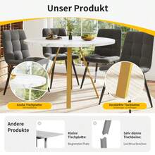 Dining Tables - White+Gold - View 7