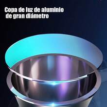 Linterna frontal LED Haz de luz de alta intensidad Sensor activado por ondas Diseño para montar en la cabeza con diáfano grande Mayor duración de la batería Foco para pesca nocturna Adecuada para viajes, uso diario y acampadas - Blanco y Negro - Ver 4