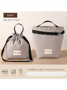 1 szt. Torba na lunch dla kobiet i mężczyzn, studentów, szczelna, izolowana, miękka, duża torba termiczna na lunch - wielokrotnego użytku pudełko na lunch do pracy w biurze, szkoły, na piknik, plażę, torby szkolne, torby do przechowywania dla nauczycieli, torby do klasy, torby do klasy (czarne/szare/brązowe)