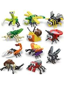 1pc Insect & Animal Building Blocks Toys, Indoor Tabletop Decoration, Party Favor, Christmas/Birthday Gift Room Decoration - Multicolor - View 26