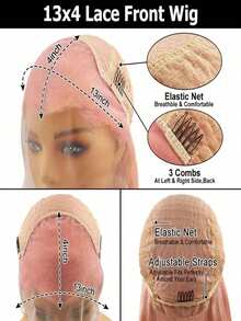 Baby Pink Wig Human Hair 250 Density Light Colored Body Wave Lace Front Wigs Human Hair 13x4 HD Natural Water Wavy Glueless Wigs Human Hair Pre Plucked With Baby Hair Brazilian Remy Wigs Human Hair Put On And Go - SPink - Xem 5