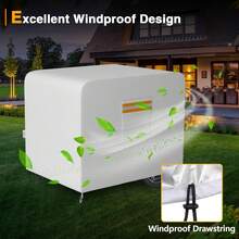 Generator Cover, 32L 24W 24H Heavy Duty Waterproof 420D -Weather Generator Cover With Storage Compatible With Most Generators 5000-10000 Watt (Gray) - Gray - View 5