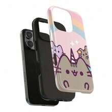 1pc(5)A Cute Pusheens Phone Case That Features Ice Cream, Cute Cartoon Kawaii Pastel Aesthetic Design, Compatible With For Iphone Models 16E, 16, 15, 14, 13, 12, 11 Pro Max, X, XR, XS Max, 8, And 7 Plus, Made Of Transparent TPU Soft Shell Smartphone Case, Soft Protective Anti-Shock Slim Lightweight Clear Phone Cover For Daily Use Gift,Long Sleeve Tops17promax - 1pc - 查看 5