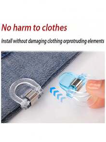 2/4/6pcs Invisible Leg Shortener Clips, Prevent Pants Legs From Dragging On The Ground, Hidden Seamless Leg Fixing Device, Suitable For Jeans And Pants, Waterproof, Portable - Multicolor - View 5