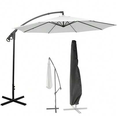 205cm/ 265cm/ 280cm Outdoor Parasol Storage Cover Cantilever Umbrella Cover Waterproof Dustproof UV Protection Garden