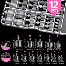 120 Pcs False Toenails White Color Square Shape Press On Nail Tips With Nail Glue Adhesive Tabs Toe Nail Art Kit For Pedicure Home Salon Vacation Travel Use - 霧面的 - 查看 2