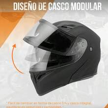 Casco Integral con Luz LED y Auricular Bluetooth - Color Negro Mate, Material ABS, Talla M, Certificación , Certificaciones MSDS y UN38.3 | Incluye: Casco + Luz LED + Bluetooth Y10 + Altavoz y Micrófono + Base de Sujeción de Pinza + Cable de Carga Type-C | Embalaje: Bolsa de Tela No Tejida + Caja de Cartón de Cuero para Interior - M - Ver 3