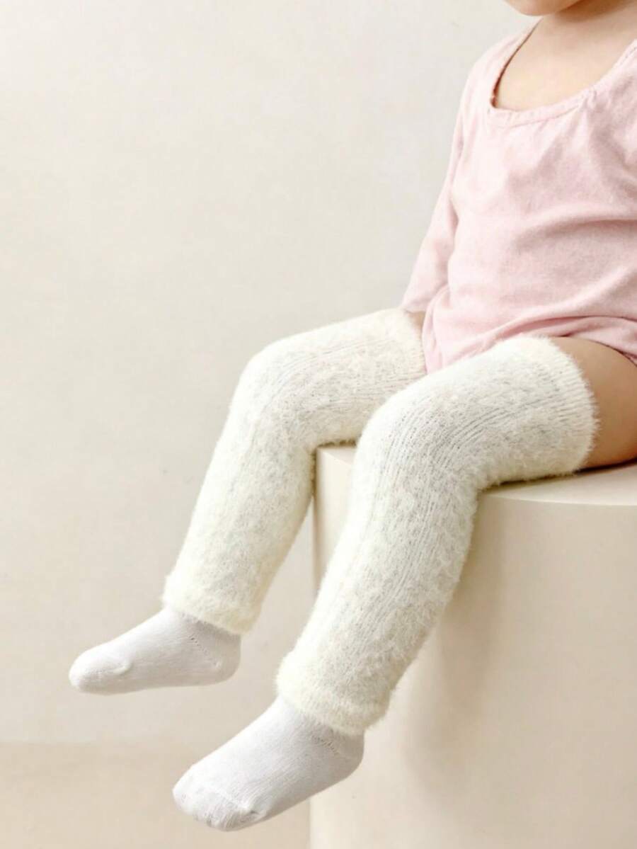 1/6 Pairs Baby Toddler Thick Double-Sided Fleece Warm Leg Warmers, Autumn/Winter - Multicolor - View 1