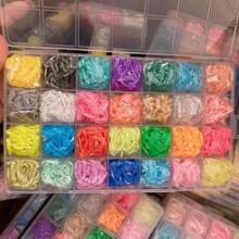 28pcs/Set 28 Colors Disposable Hair Ties, Candy Color Hair Bands, Colorful Small Hair Elastics