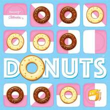 Donuts - The Tasty And Tactical Clash For 2 Players Placement Board Game Abstract Adult And Family Game Ages 8+ 10-15 Min - màu đen - Xem 7