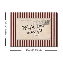 1 件装裱/未装裱“永远的爱”复古明信片墙艺术海报，红色条纹情人节浪漫老式帆布印刷，简约风格，乡村田园风装饰，复古绘画，适合情侣、公寓、客厅、卧室、现代家居装饰 - 彩色 - 查看 11
