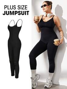 Plus Size Woman Activewear Yoga Clothes Seamless Gym Sports High Support Moisture Wicking Workouts Breathable Outdoor Jumpsuit Rompers Bodysuit Sportwear