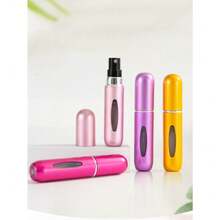 1Pc 5ML Perfume Refillable Bottle,Refillable Perfume Atomizer Bottle,Perfume Travel Spray Bottling Dispenser,Mini Portable Empty Liquid Container ,Travel Essentials ,Travel Organizer For Beach ,Summer Vacation Back To School - Màu Hoa hồng đỏ - Xem 3
