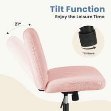 [Star Furniture]Height Adjustable Criss Cross Chair With No Wheels / With Wheels- Ice Wide Swivel Home Ice Desk Chairs Reading Chair - Hồng - Teddy Fleece - Có bánh xe - Xem 9