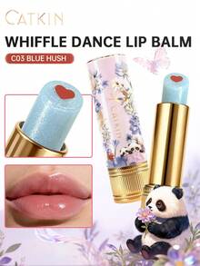 CATKIN Whiffle Dance Heart-Core Glitter Tinted Lip Balm Lipstick, Shimmering Textured Moisturizing Lipstick For Daily Hydration & Stylish Look C03 Blue Hush - C03 Blue Hush - View 1