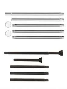 Extra Long Stainless Steel Adjustable Tension Curtain Rod, No Drilling Required For Installation, Suitable For Bathroom, Wardrobe, Laundry Drying - Silver - View 6