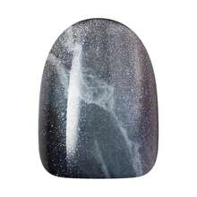 KISS Voguish Fantasy Halloween Press On Nails, 'Space Girl', Dark Navy, Short Oval, Glow In The Dark, Magnetic Powder Effect, Pink Gel Nail Glue (2g), 28 Fake Nails - MàuD - Xem 9
